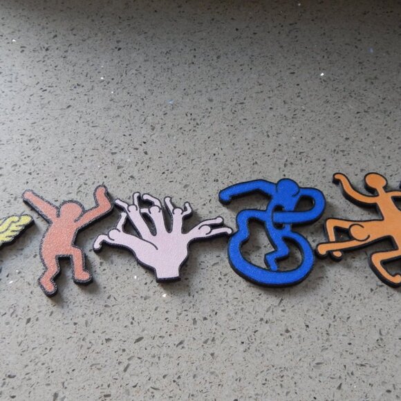 Fridge Magnets Inspired by Keith Haring Graffiti  Design. - Picture 2 of 3